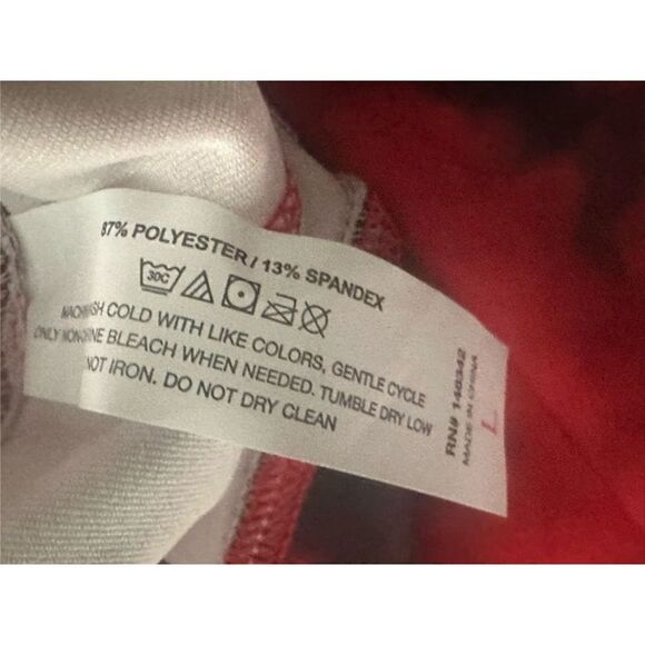Catherine Malandrino Women’s size Large Padded Top And Leggings, Red and Black - Picture 10 of 10
